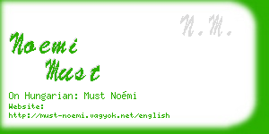 noemi must business card