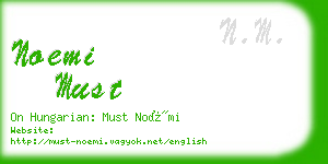 noemi must business card